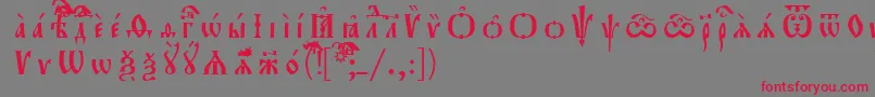 Orthodox.TtUcs8Р Р°Р·СЂСЏРґРѕС‡РЅС‹Р№ Font – Red Fonts on Gray Background